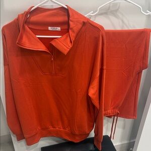 Poshmark Orange Tracksuit Set